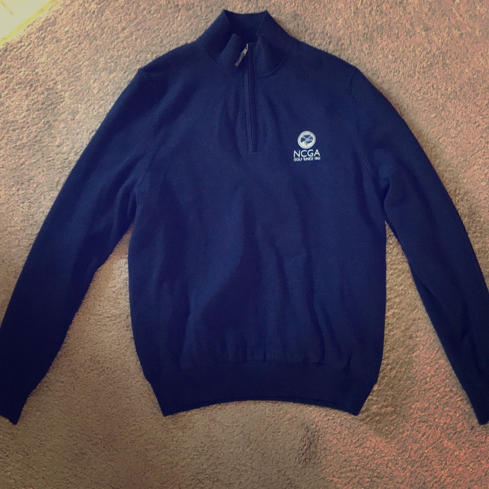 NCGA gold half zip sweater